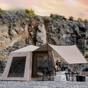 Mountainhiker Outdoor NewInflatable Cabin Quick Setup Overnight Rainproof Thickeneded Multi-person Picnic Cabin Family Park Tent