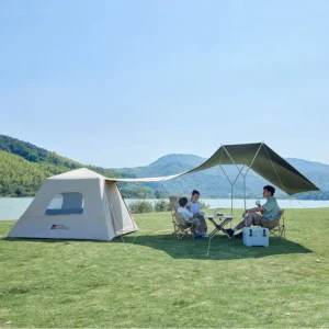 MOBI GARDEN Inflatable Tent Black Coated Quick-Open Outdoor Camping Canopy Portable Large Family PVC Air Dome Tent 145 165 Pro